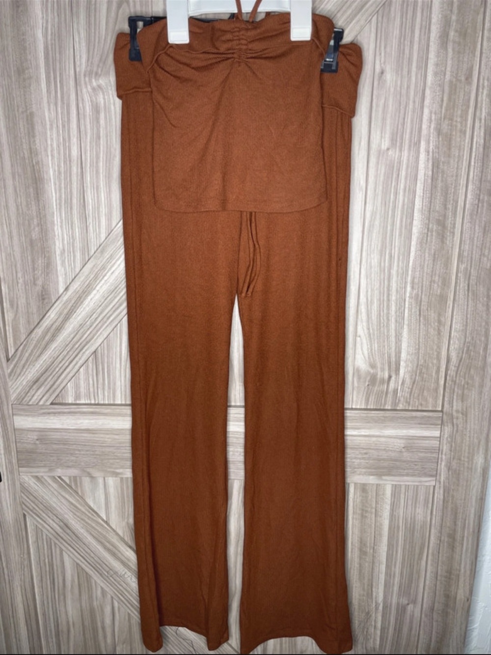 wild fable Wide-Leg High-Rise Pants in Rust Brown